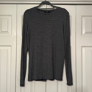 Polo Ralph Lauren Navy and White Striped Long Sleeved T-shirt